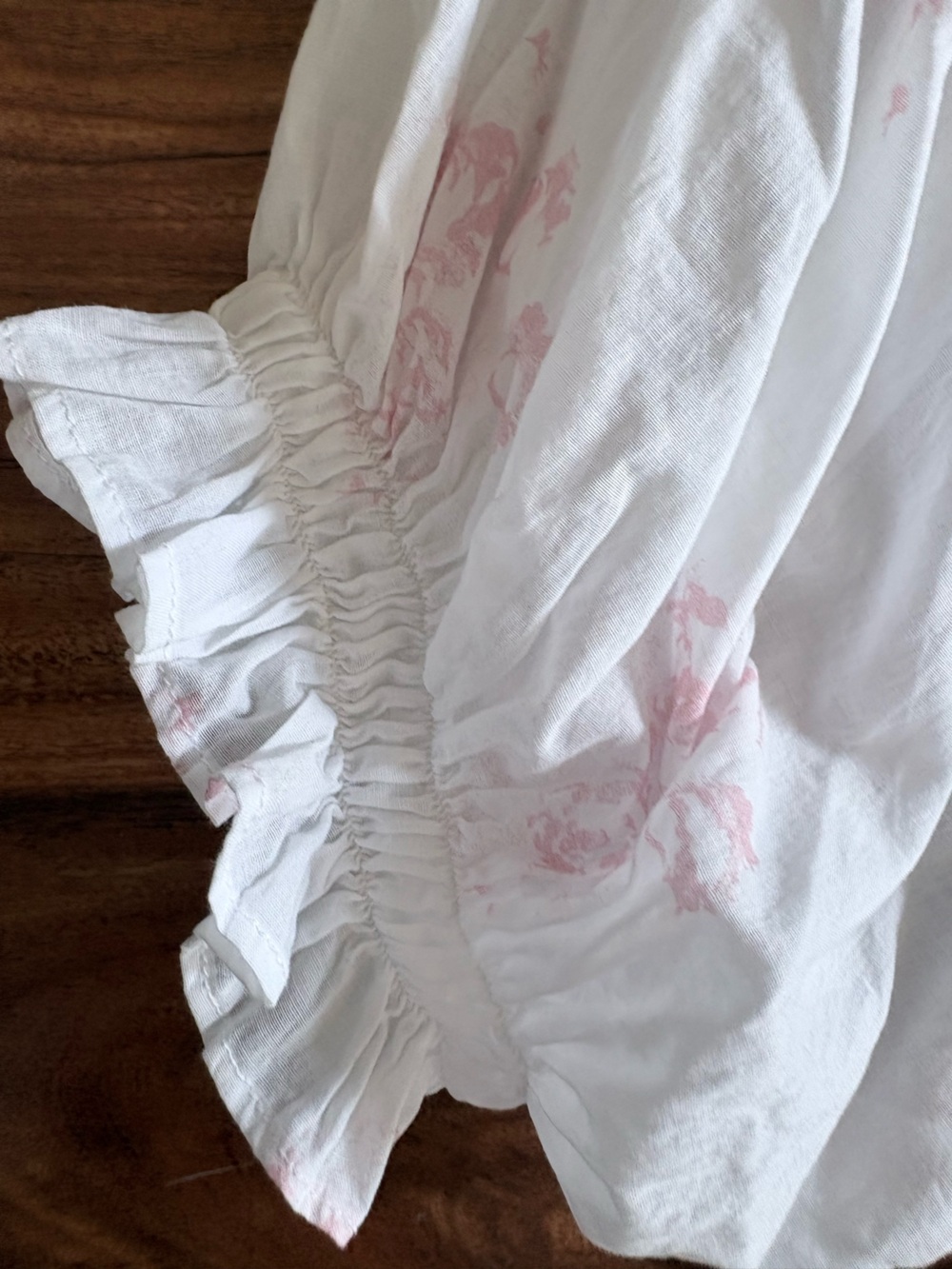 NEW If Only If Women’s Cabbage & Roses Pink Floral Smocked Nightgown Gown XS S - Picture 6 of 11